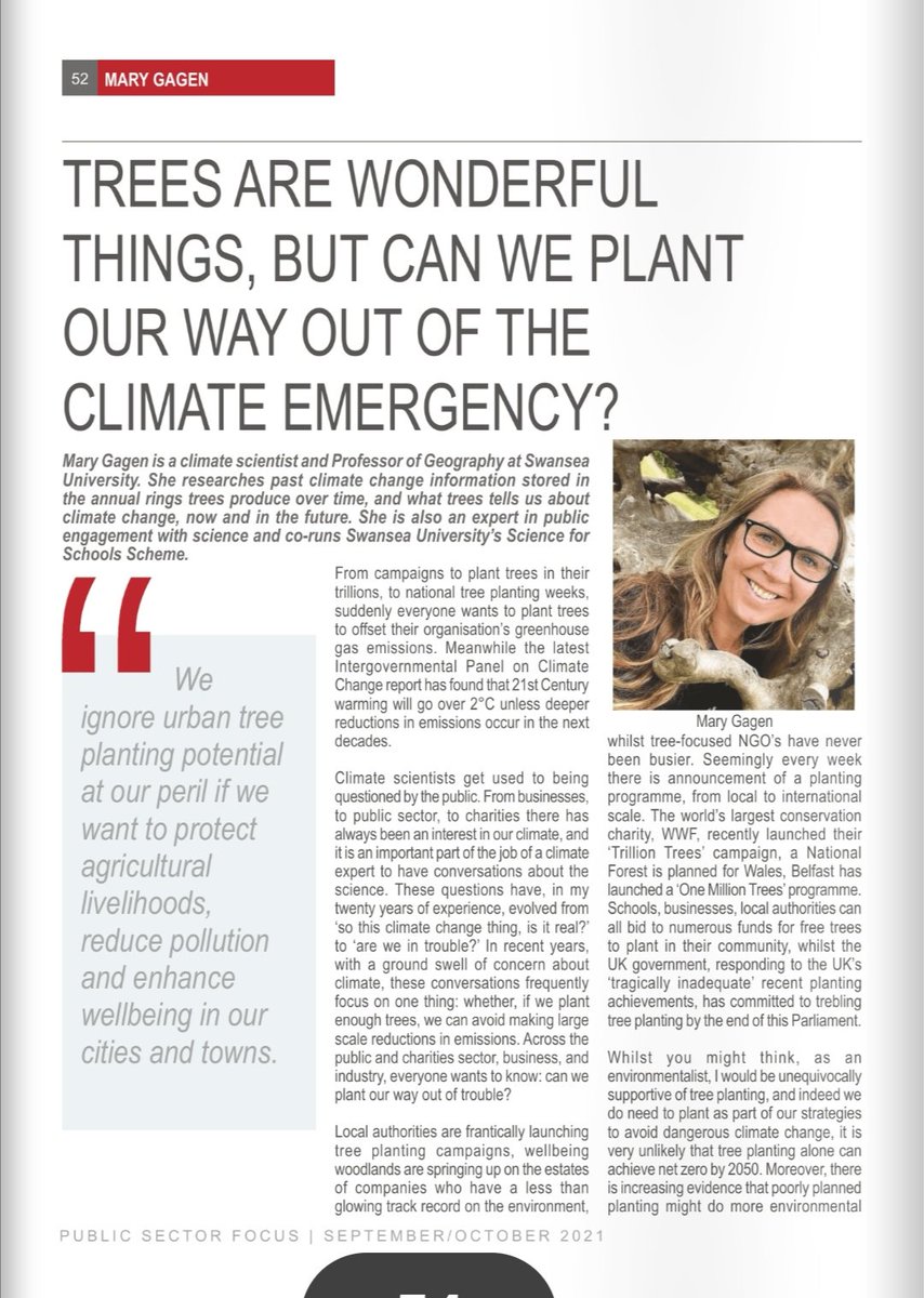 Can we 🌳 plant our way out of climate trouble? Article by me for Public <a href="/SectorFocus/">Public Sector Focus</a> ... Spoiler alert. No. No we can't (but planting the right tree in the right place, for the right reasons is needed &amp; helps us, climate &amp; nature). Read the full piece via flickread.com/edition/html/i…