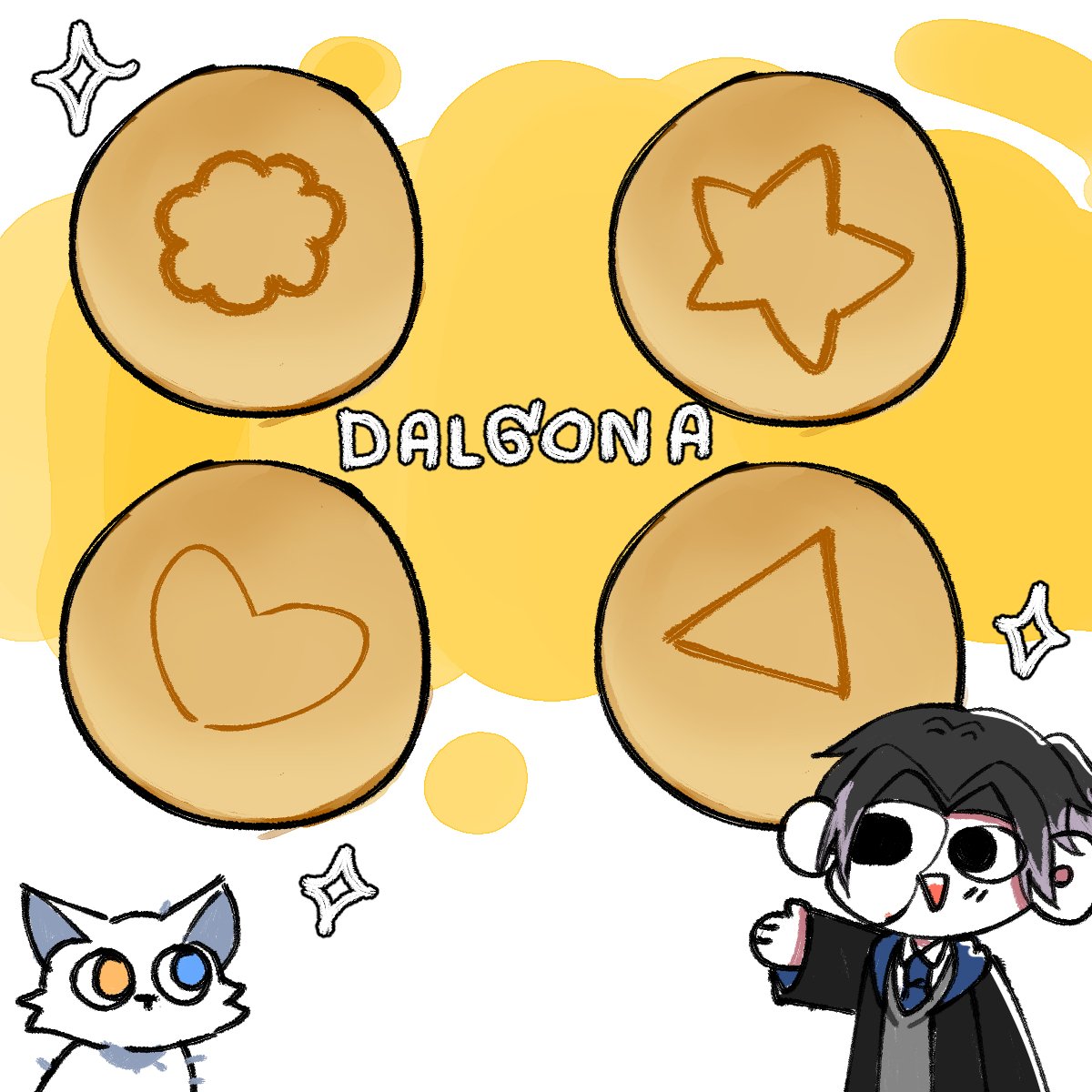DongGeun_HGWZ2's tweet photo. #Sign4U_HGWZ2 #โรลเปิด_HGWZ2 #แยกรูท

เขานั่งอยู่ที่โต๊ะฝั่งเรเวนคลอ บนโต๊ะมีตะกร้าทัลโกนาฝีมือน้องสาวที่ถูกพิมพ์เอาไว้สี่ลายกับลายหนึ่งลายพิเศษ เข็มสะอาด กล่องสลากและป้ายที่เขียนเอาไว้ว่า

[ให้คุณจับสลากเลือกลายขึ้นมาและแกะขนมลายนั้นให้ได้โดยไม่แตก แล้วมารับลายเซ็น​ได้เลย]

+ https://t.co/8R9qU2Kx43