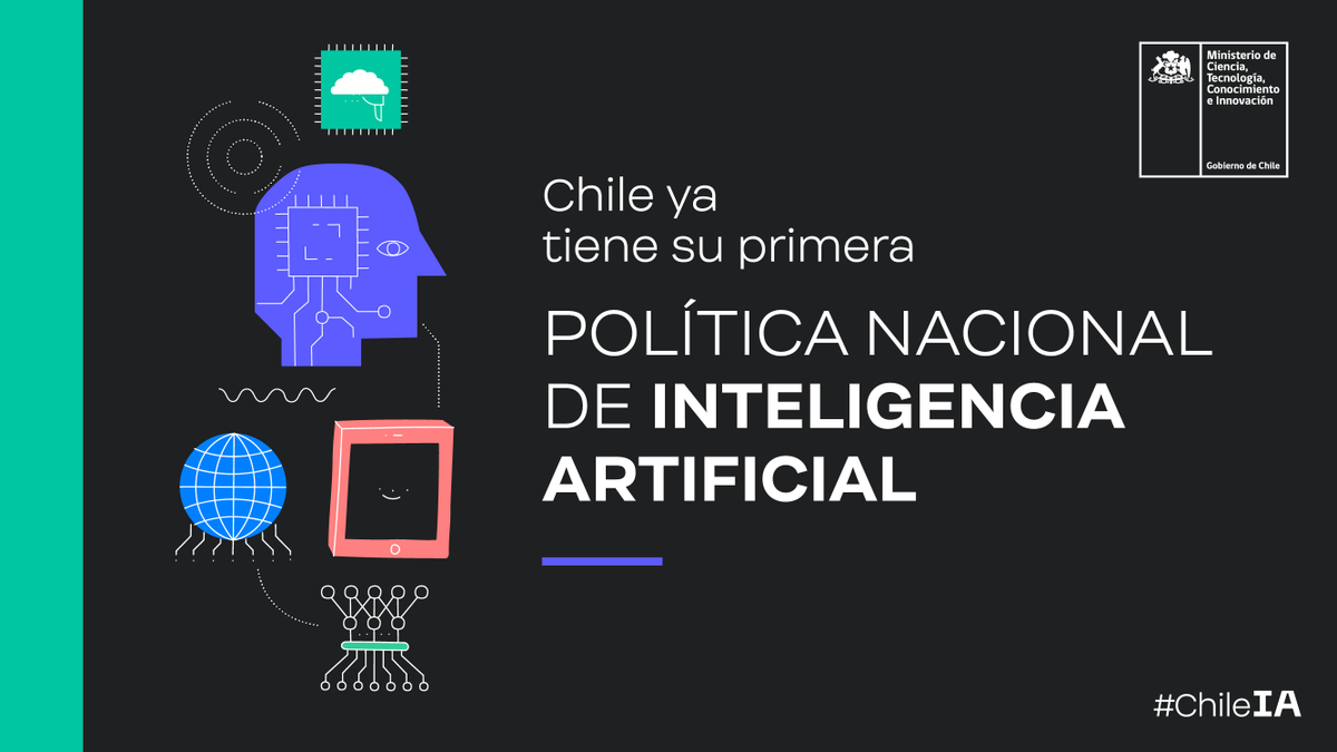 SeremiCienciaN's tweet photo. 💡🤖Chile ya tiene su 1era Política de Inteligencia Artificial Una hoja de ruta que deberá seguir el país en esta materia en los próximos 10 años en torno a 3 ejes: Factores habilitantes; Uso y desarrollo; Aspectos de ética y seguridad #chileIA
Descarga
👉https://t.co/wb88OR9nce https://t.co/hT6hS1Bbci