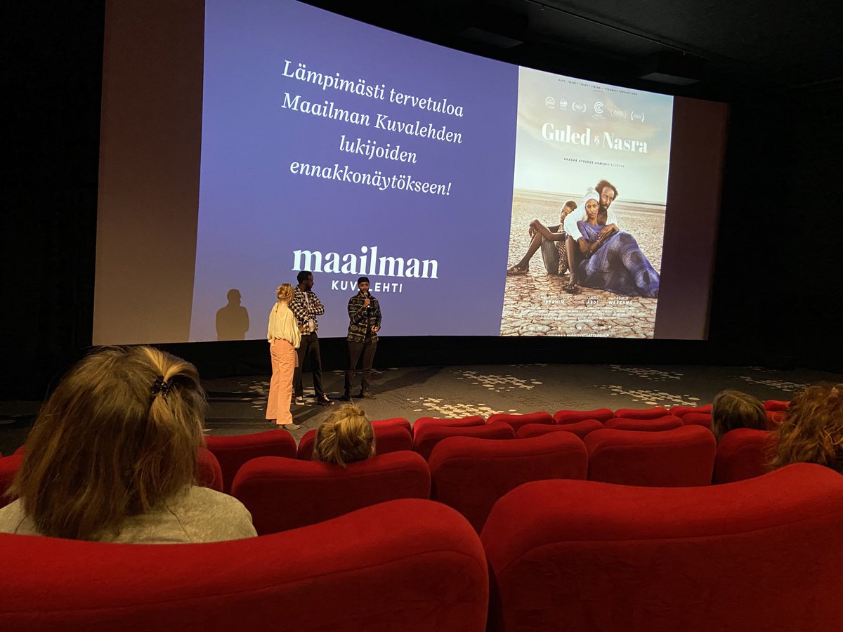 RilliL's tweet photo. ⁦Ensimmäinen suomalainen Afrikassa kuvattu elokuva on VAIKUTTAVA! Vahva suositus! ⁦⁦@Maailmankuvaleh⁩ #guled&amp;nasra #khadarAyderusAhmed ⁦@FingoFi⁩ https://t.co/e1CK5ejLEw