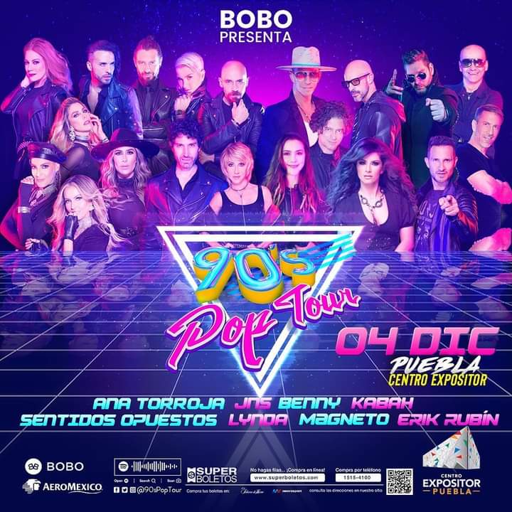 Adquiere tus boletos y no te pierdas el gran concierto de los <a href="/90sPopTour/">90sPopTour</a> este 4 de diciembre.

¡Adquiere tus boletos!

#CentroExpositorPuebla #ReactivandoLaIndustria #QueRevivaPuebla