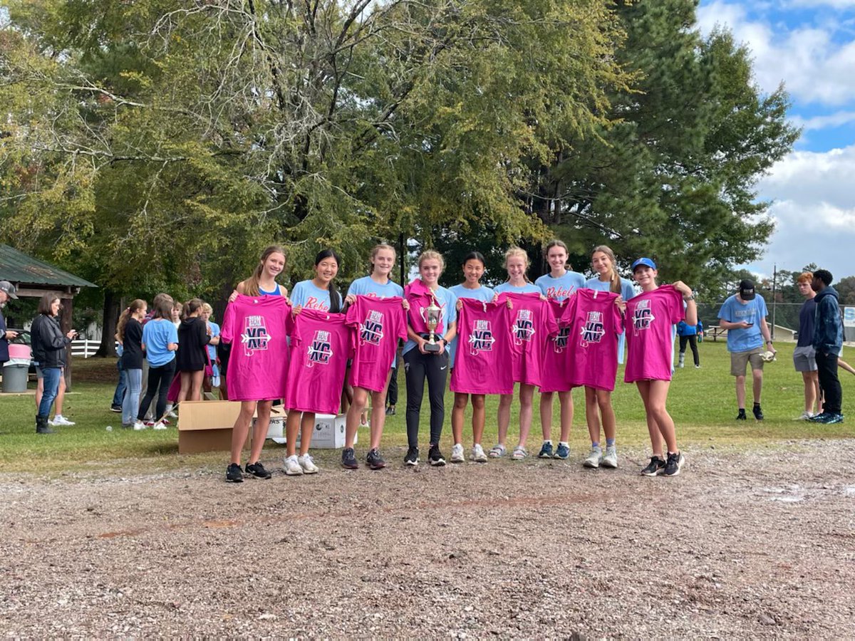 Rebel Girls WIN XC Sectionals with Great effort!! Top 10 spotlight: 1st Crawford West / 3rd Claire Spooner / 5th Kaitlyn Wende / 8th Jasmine Zhang