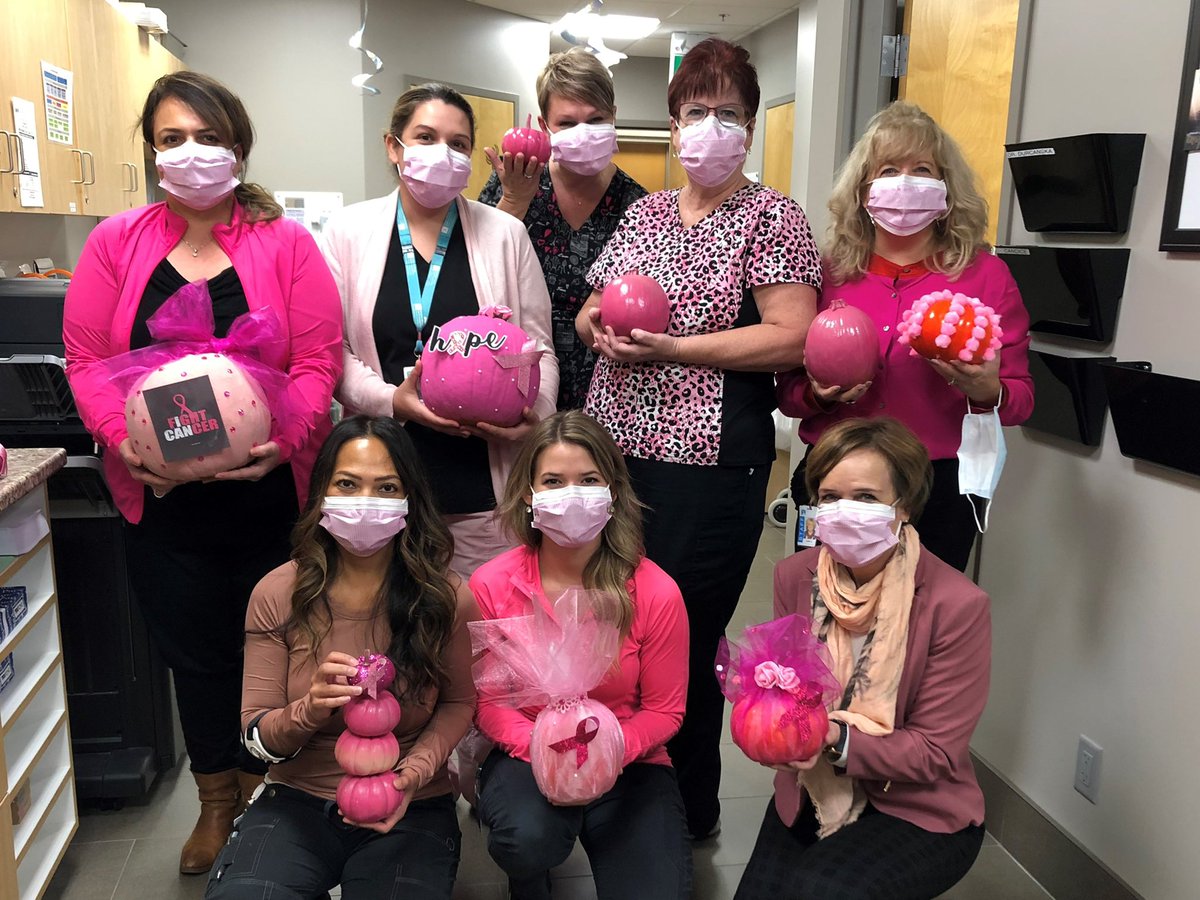 LauraLiebrock's tweet photo. Celebrating breast cancer awareness month @CMHAWECB #BreastCancerAwareness #PinkOctober 🎃 https://t.co/cloQZ61xZJ