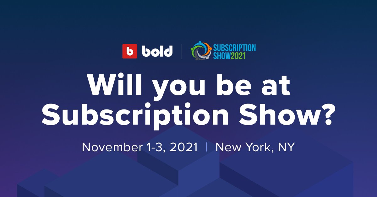 bold_commerce's tweet photo. 👋 Join us at #SubscriptionShow21

🗓 Nov 1-3 in New York City

💳 Use our code SSBC30 for 30% off 

🙅‍♂️ You won’t want to miss it! 

💻 Visit: https://t.co/xlesbPqMA3

@SubInsider #SubShow21 #SS21 https://t.co/lXWJLynx4z