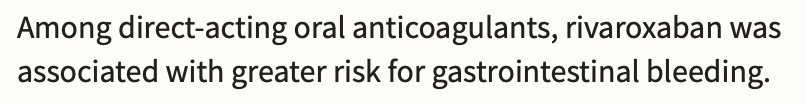 AliRaja_MD's tweet image. Do All #DOACs Confer Similar #GIBleeding Risk?
AB Ingason, MD,  et al. 
@AnnalsofIM @JWatch 
ow.ly/7aVs50GAhe3
[subscription]
#OralAntigoagulant