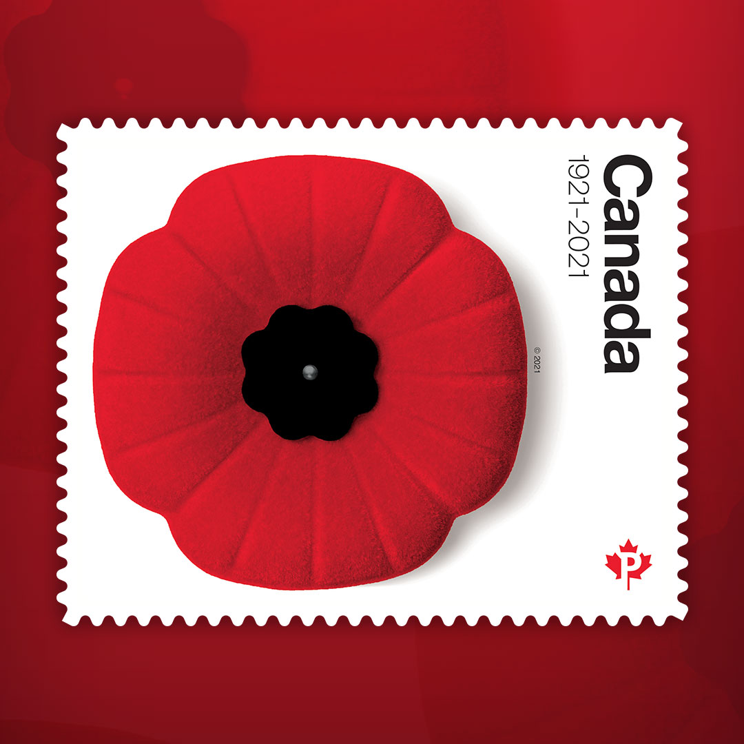 canadapostcorp's tweet photo. Our newest stamp celebrates the 100th anniversary of the official adoption of the poppy as a symbol of remembrance in Canada. This stamp issue coincides with the launch of @RoyalCdnLegion’s 2021 National Poppy Campaign. Available now: https://t.co/LKdBz6Vkoz https://t.co/112YWjqbcU