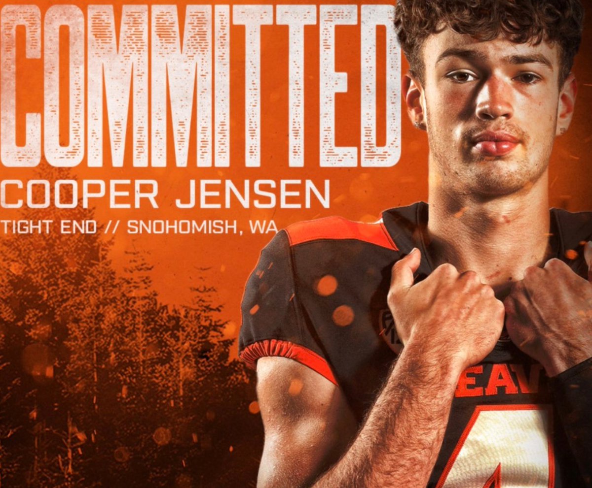 AndrewNemec's tweet photo. Cooper Jensen, Oregon State’s 2023 TE pledge, ‘locked in’ to future with Beavers https://t.co/yKiUMsOC2N https://t.co/s9fWD27B74