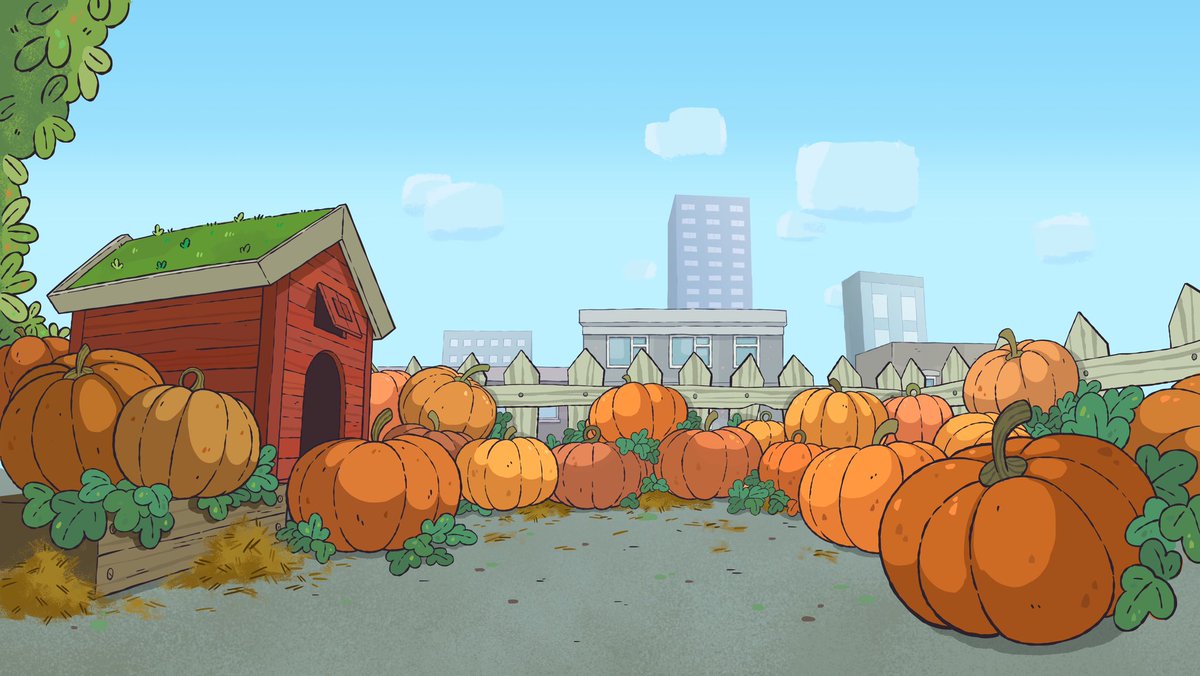 blue_zoo's tweet image. No thoughts just background art from It’s Pony’s Halloween special, ‘Scarecrow’ 🎃