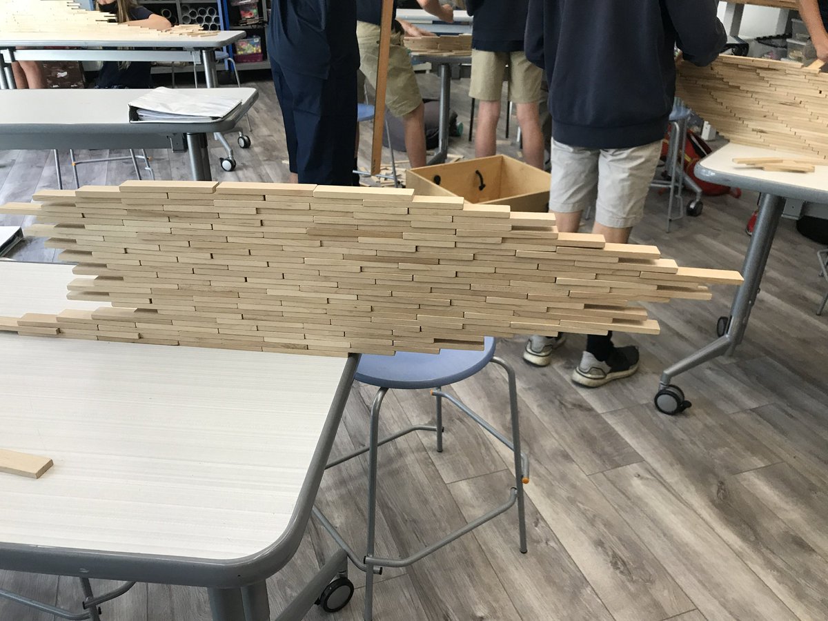 makermrspfaff's tweet photo. @KEVAplanks Students loved trying the Keva plank cantilever challenge. After much trial and error, our record is 52 cm off the edge of the table! Such a great opportunity to persist through something that is very challenging!#kevaplanks #persistence #collaboration #makerspace https://t.co/aEz6hX6SeW