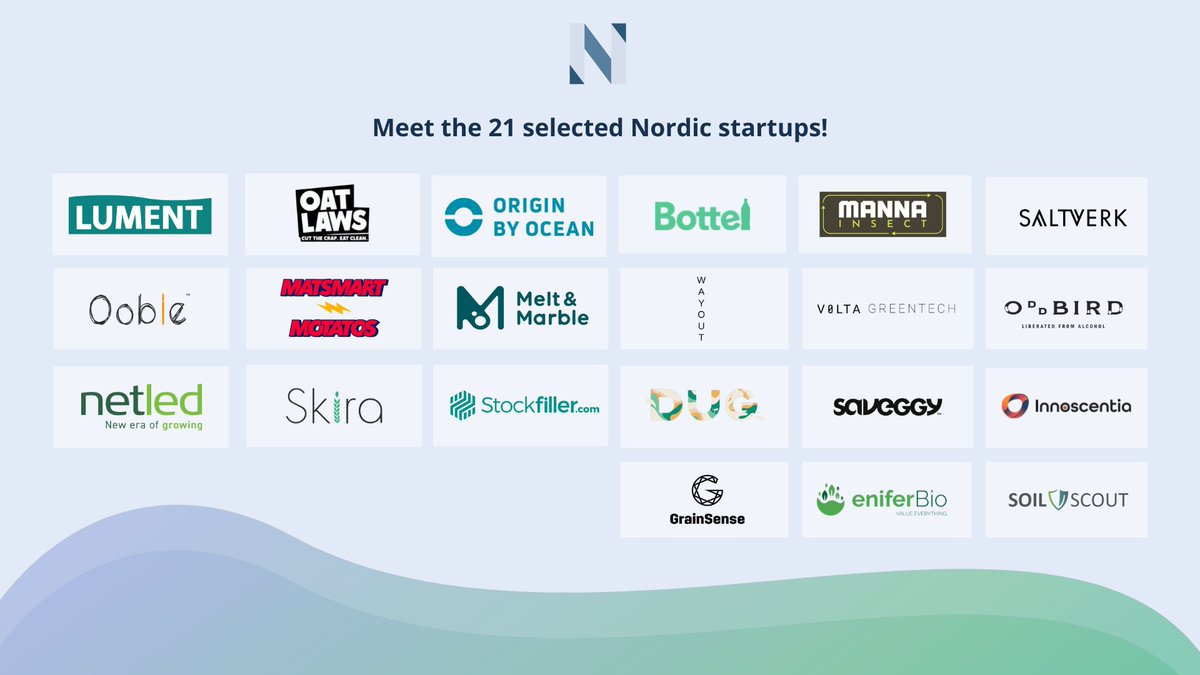 Here is the final line-up of the 21 Nordic startups for the Nordic-U.S. Food Summit 2021!

Hear them pitch on November 15. Sign up as a virtual attendee, including pitch stage, keynotes, virtual platform, and more!

Get your ticket here: nordicusfoodsummit.com/registration