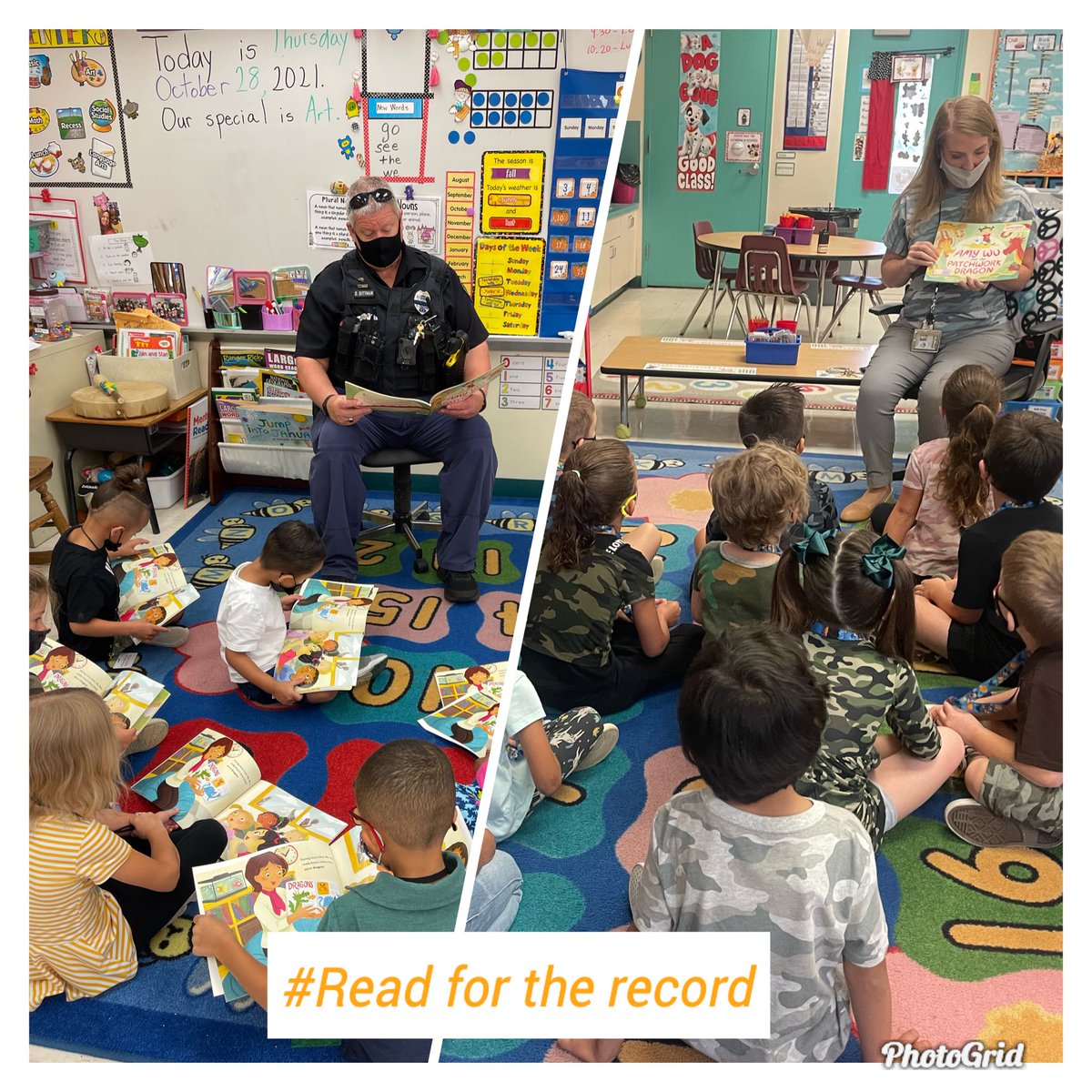 What a treat!  🍭 I loved taking part in Read for the Record with our Kindergarteners at Eagle Ridge Elementary #browardreads #readfortherecord ⁦@CSCBroward⁩