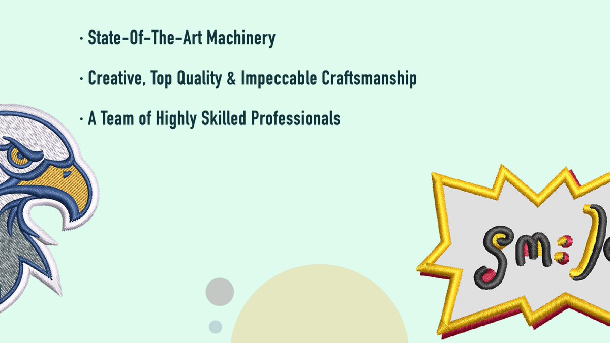 Cre8iveSkill's tweet image. Here are 6 reasons for you to choose our tremendous services!

#CustomEmbroideredPatches #Embroiderypatches #Patches #3DPuffPatches #Embroideryart #digitizingservices #Cre8iveSkill