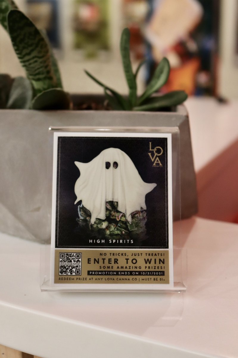 Only three days left to enter our 2021 Halloween Giveaway! To enter, simply stop by any LOVA location and pick up one of these spooky stickers! No tricks, only treats at LOVA!👻 #cannabiscommunity #cannabis #weed #pot #cannabisculture #hemp #thc #denver #cannabissociety