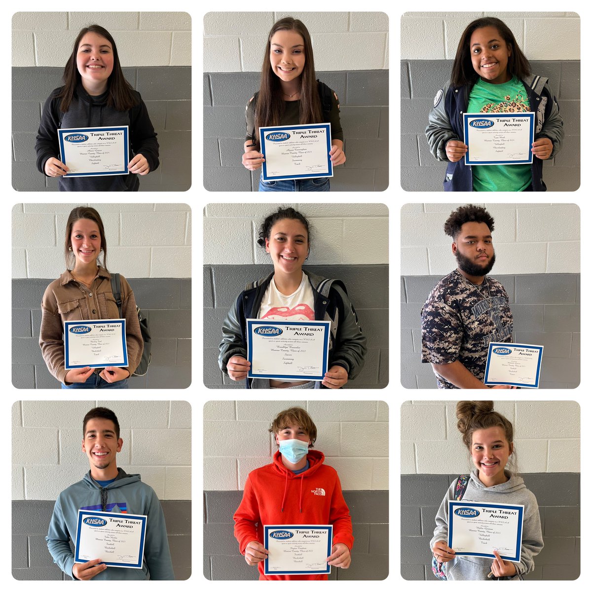 20-21 KHSAA Triple Threat Award recipients!