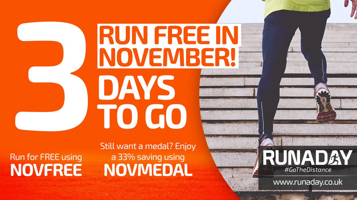 runaday_'s tweet image. Three days to go!

We've got a growing number of runners and walkers taking advantage of our November promo - are you going to get involved too?

runaday.co.uk

#GoTheDistance