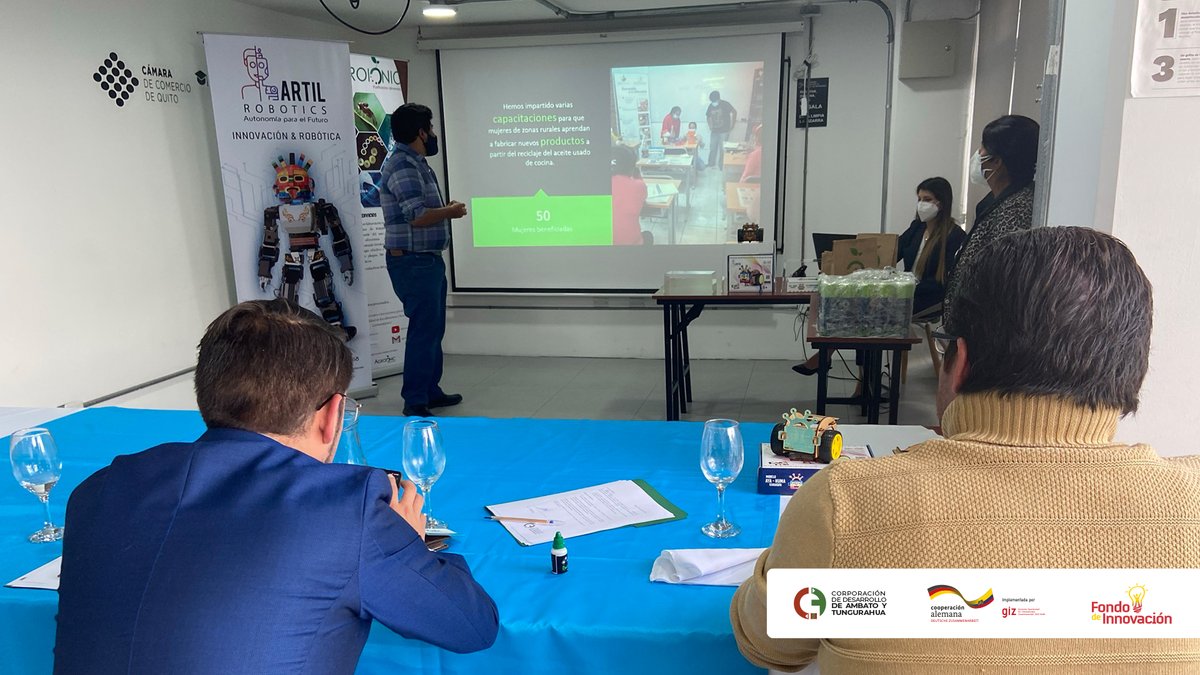 corpoambato's tweet image. #Resultados | La segunda fase del Programa Inspira avanza con grandes resultados. En total 12 grupos de emprendedores se ruenieron con inversionistas a mediados de octubre quienes mostrarón gran interes por los mismos.

Más información: bit.ly/3pMViJI

#ProgramaInspira