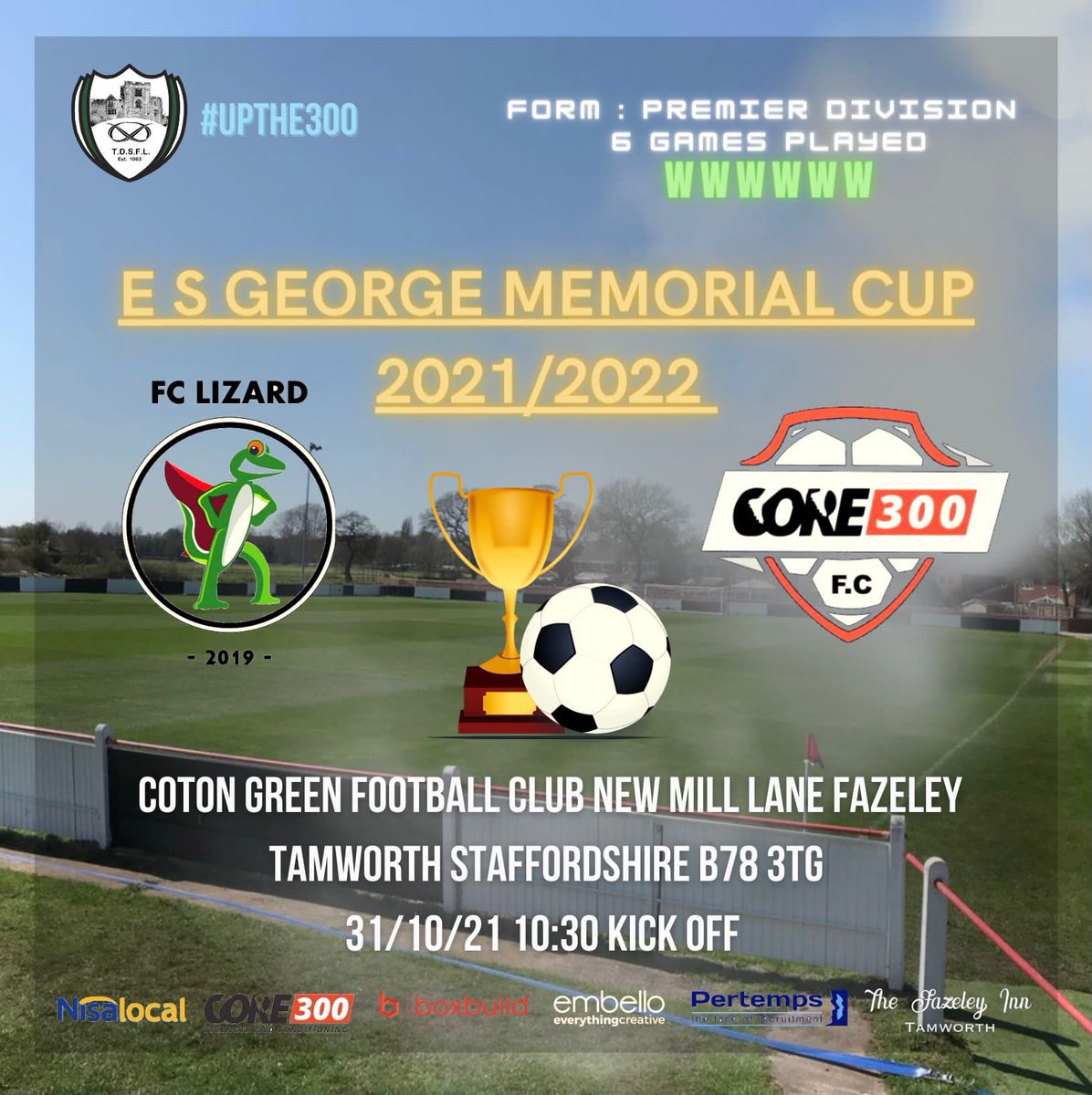 300_core's tweet photo. NEXT UP:
next for the Core 300 lads is an away trip to  the best grass pitch in Tamworth New Mill Lane. We face FC Lizard in the first round of the ESG Cup. This is a cup we are expecting to go all the way to the final in and it starts on Sunday.

#WeAreCore #UpThe300 https://t.co/cHnlOvcySL