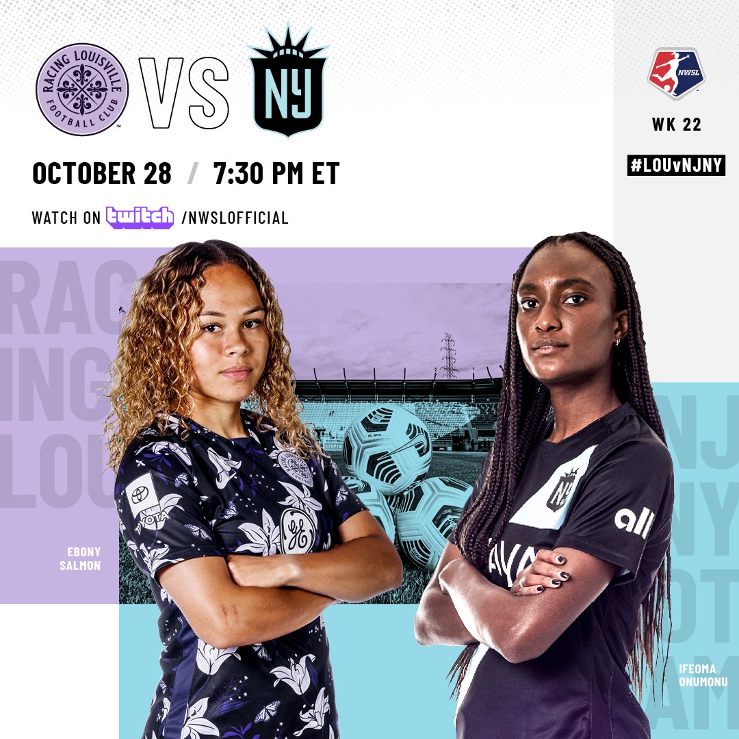 NWSL's tweet photo. We're back with a big one 👏

@RacingLouFC 🆚 @GothamFC  
⏰ 7:30pm ET 
👾 https://t.co/Vn6RiH86g9
📰 https://t.co/4iZiNhmBy1

#LOUvNJNY | #NWSL21 https://t.co/INSXLKuVUt