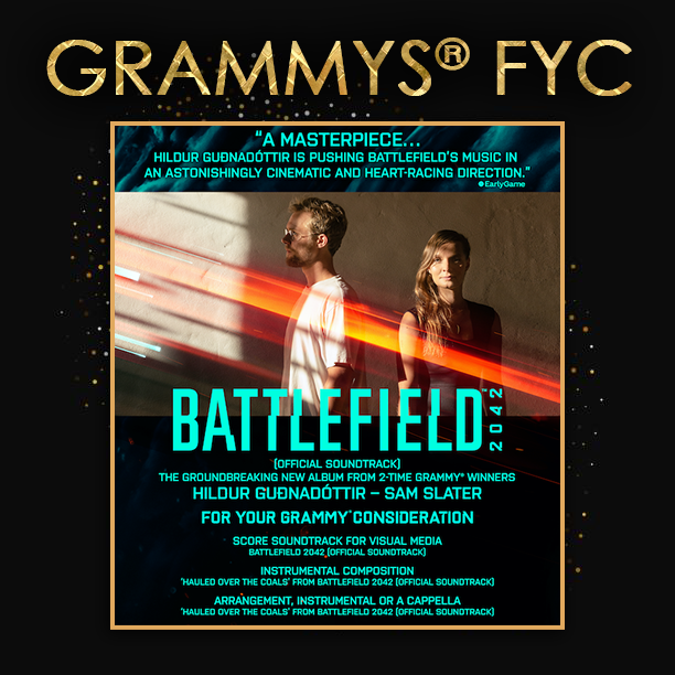 For Your Consideration - Battlefield 2042! 
Score Soundtrack for Visual Media
Instrumental Composition "Hauled Over The Coals"
Arrangement, Instrumental or A Cappella "Hauled Over The Coals"