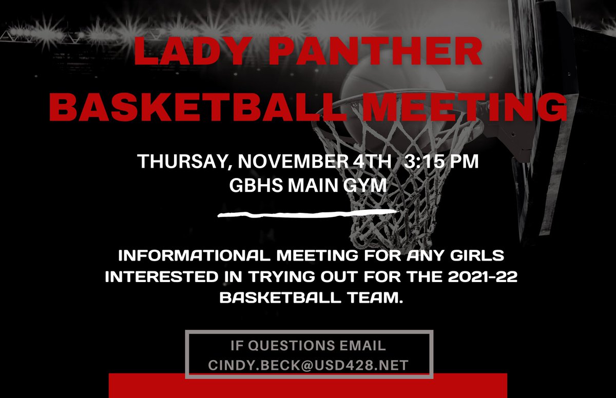 GBHS_LadyBball's tweet photo. Basketball Season is just around the corner 🏀.  Meeting NEXT WEEK https://t.co/AyBVTfqfS3