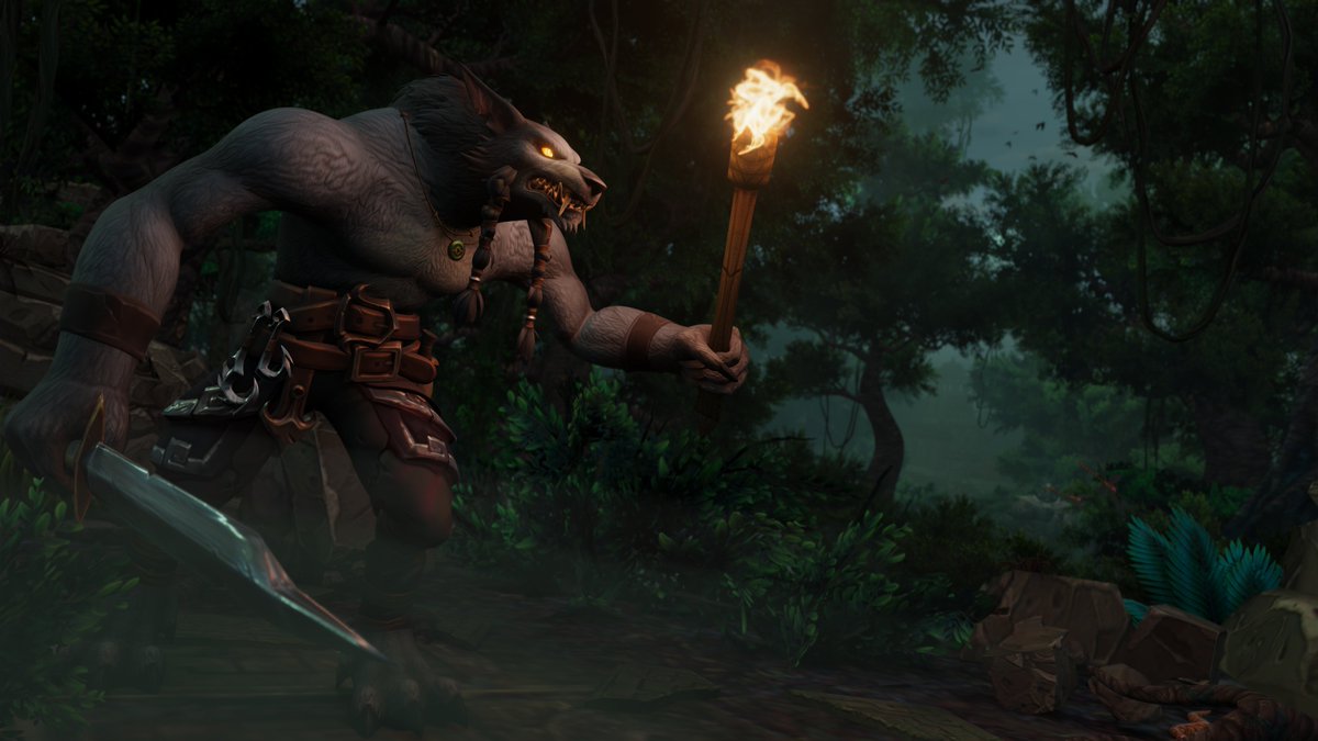 "First visit"
Pandaria is a resort they said... But Krasarang Wilds obviously is not the best place for the rest!   🦎

- Featuring Hank Gibson

#Pandaria #art #worldofwarcraft #Warcraft #Blender3D #fantasy #Jungle