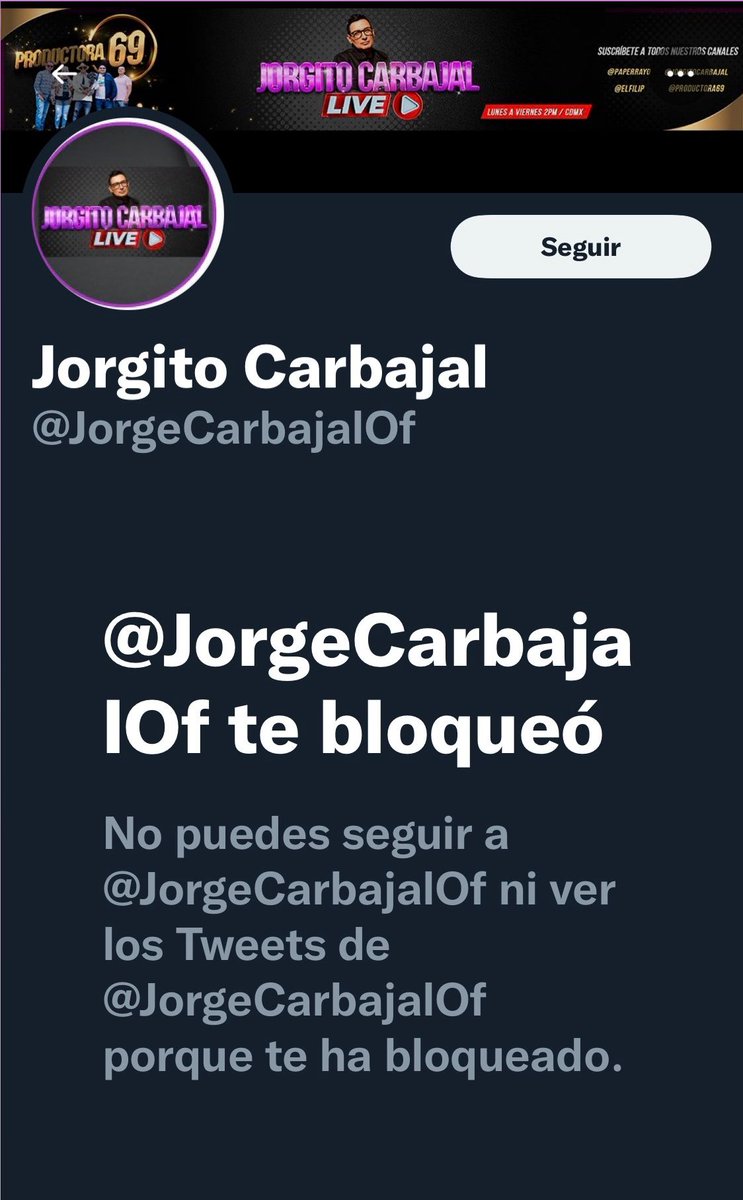 ArelyPe2's tweet photo. @JorgeCarbajalOf 
q gacho eres me bloqueaste en mi otra cuenta pero yo q tanto te pase chismes,nada más pase a decirte que eres un mal-agrdecido ojalá nunca necesites y q eso que eras antes ya no lo eres!Te volviste 
-Sobervio-
-Egoist@ y la neta ya no haces gracia https://t.co/GMIvLaJ8aB