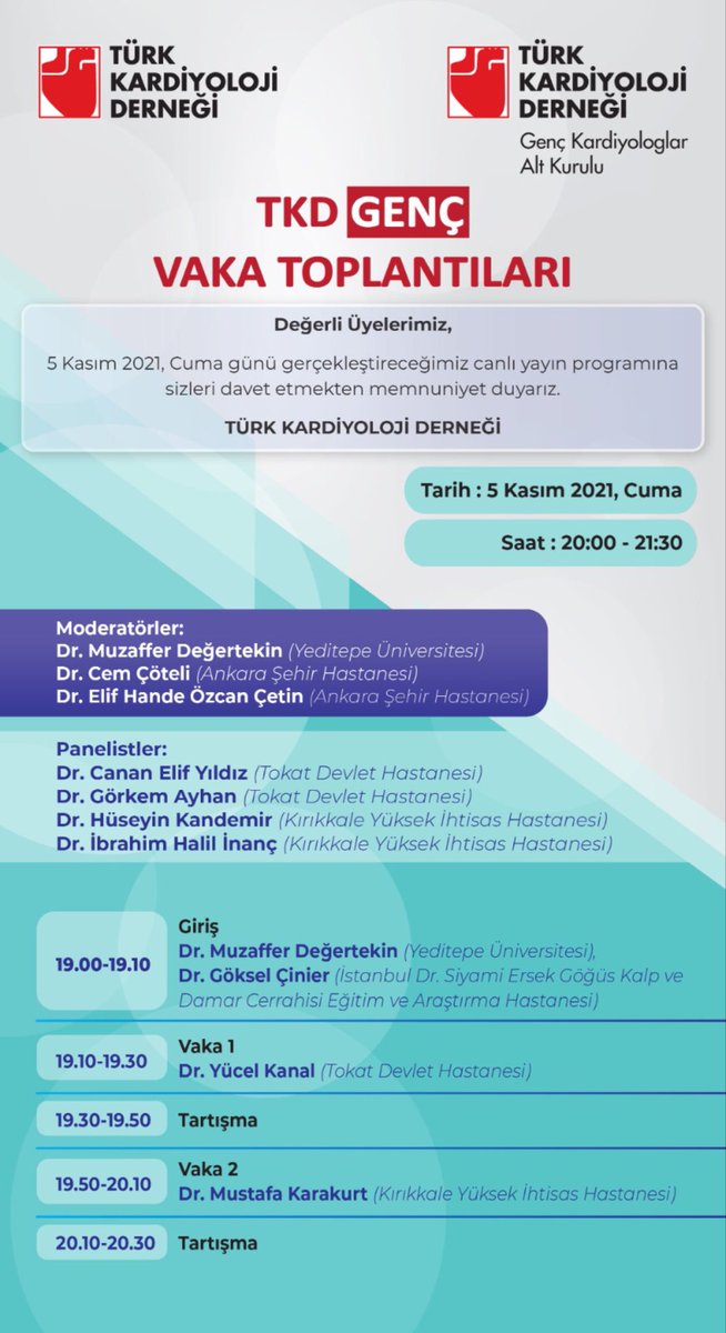 TKD Genç bölgesel vaka toplantıları başlıyor 📣📣

5 Kasım Cuma günü Tokat Devlet Hastanesi ve Kırıkkale Yüksek İhtisas Hastanesindeki genç arkadaşlarımıza konuk oluyoruz.