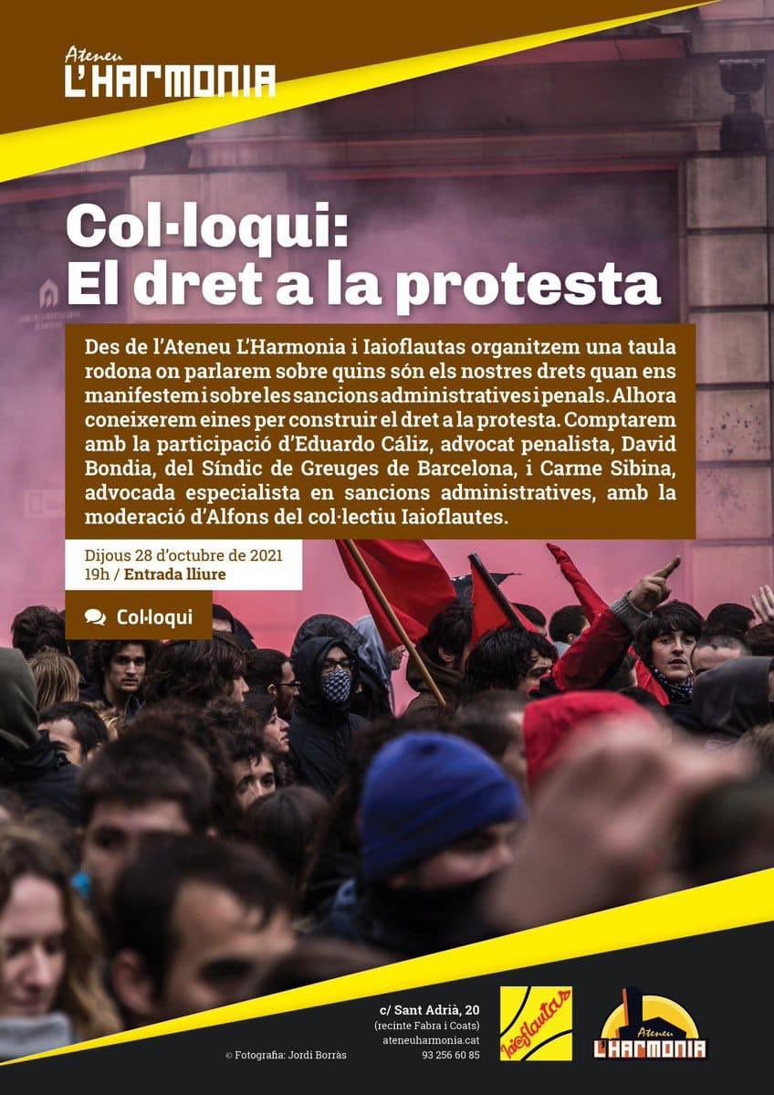 iaioflautas's tweet photo. La #solidaridad y las estructuras de #AyudaMutua clave para el #DretProtesta @AteneuHarmonia
Comentan @KarlosCastilla IDHC @ECaliz_ Harmonia #CarmeSibina https://t.co/alXAsyWKQU