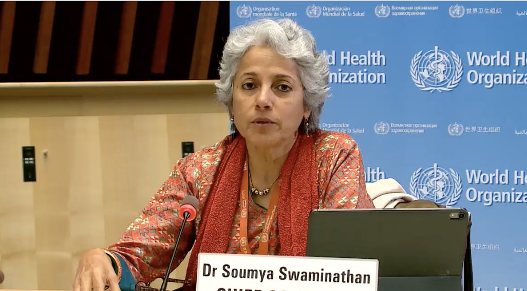 GHS's tweet photo. A shocking fact from @WHO chief scientist @doctorsoumya:

"The number of #boosters that are being administered around the world, close to 1 million jabs a day, is 3 times the amount of vaccines being administered in low-income countries, about 330K doses a day."

#vaccinequity https://t.co/H4LQKNRfh0
