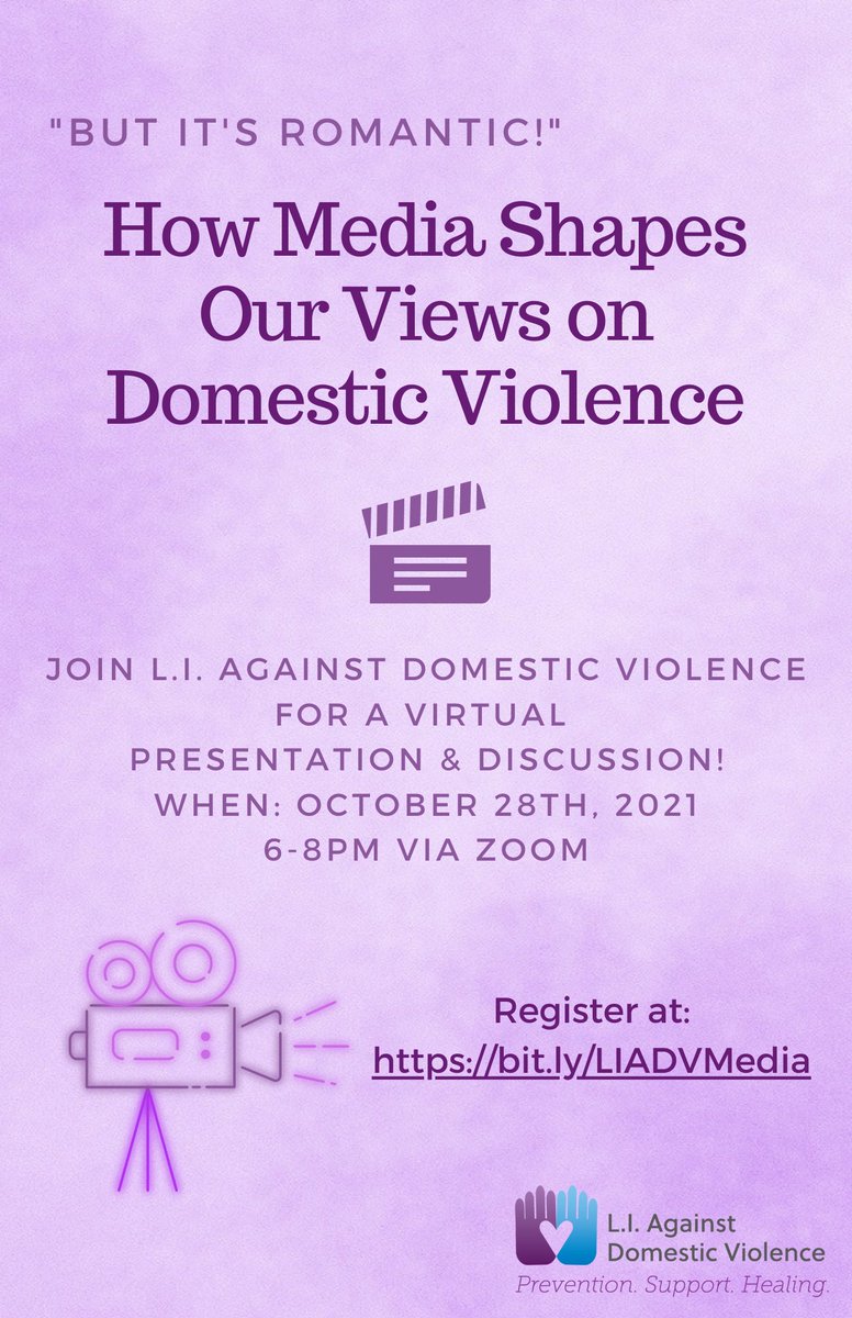 Join us tonight at 6:00 PM for a presentation and discussion about how intimate partner violence is portrayed in the media!