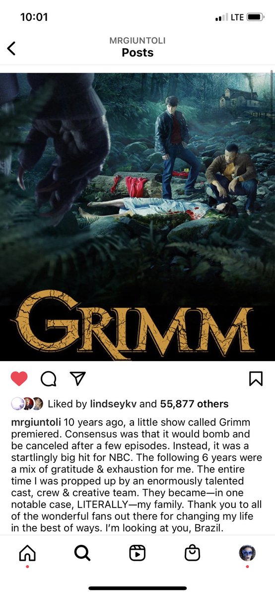 10 years ago today, #Grimm premiered. Thank you to all the fans for all of your continued love and support. ❤️