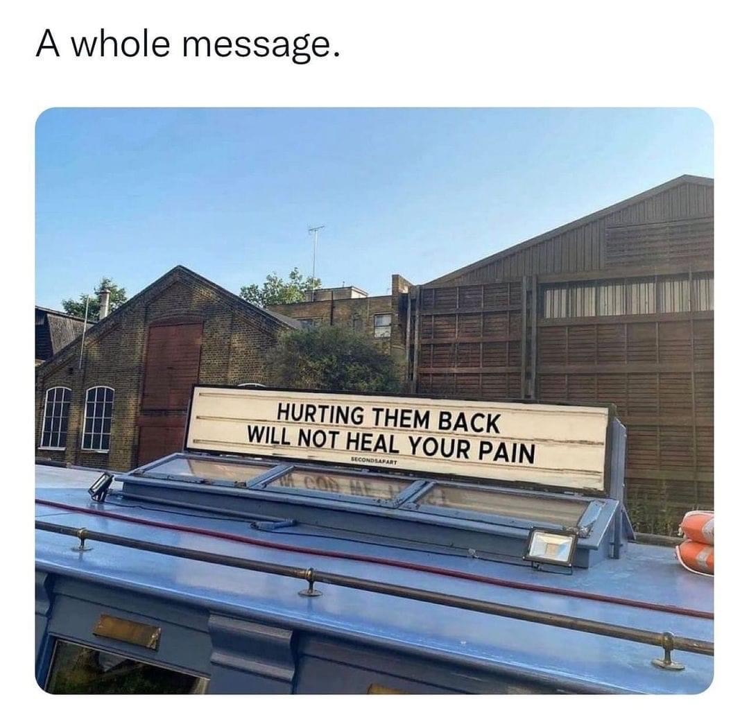 The best revenge? Moving on.