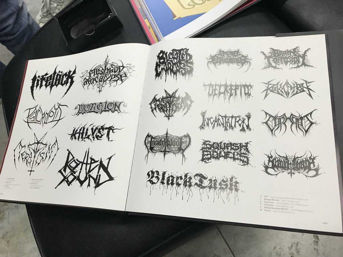 cz_heretic's tweet photo. Book of metal logos🖤🤘 #hellpatrol #unholylabel #bookofsouls #heretic https://t.co/jvMDcX0EG8