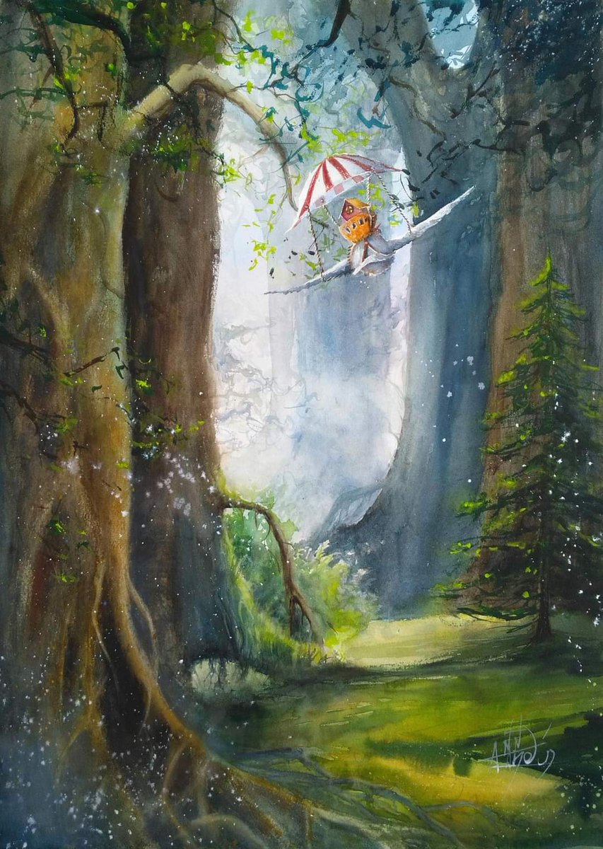 HamelinAnne's tweet photo. Quand j'expose ce genre de sujet les visiteurs me parlent souvent de #Miyazaky. Comment ai-je pu passer à côté de cet icône de l'illustration Japonnaise?! Et me voici en train de dévorer un par un les plus grands succès des @studiogGhibli @Studioghiblifr https://t.co/rxDyDfy3RY