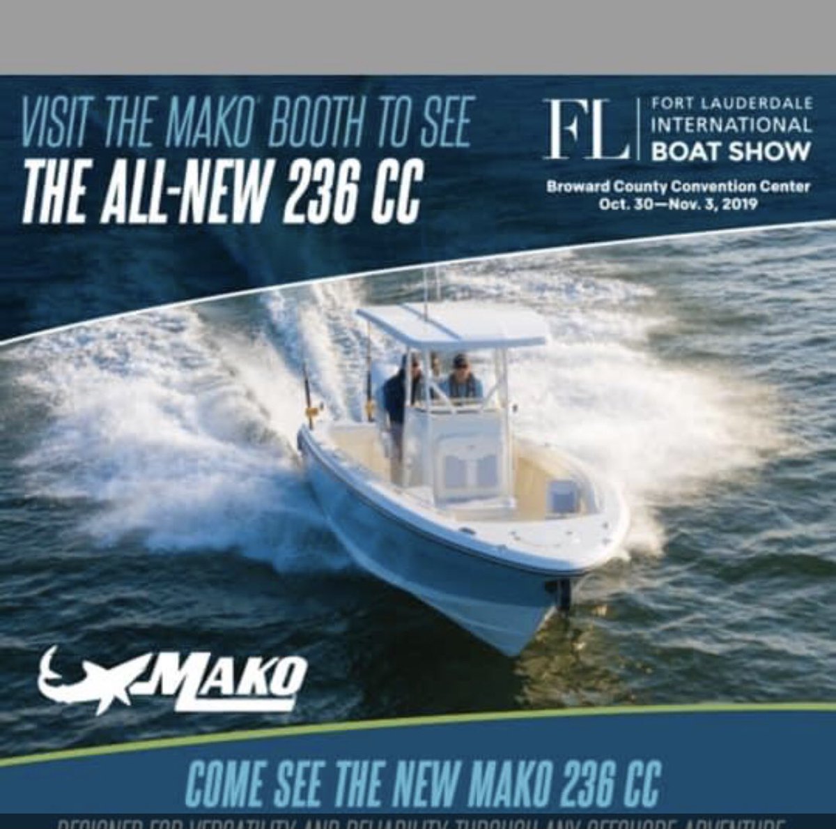 catchingthecure's tweet photo. That one time when I made the flyer for the Miami Boat Show! @catchingthecure @BoatsMako @Cabelas https://t.co/P9byaq6t4z
