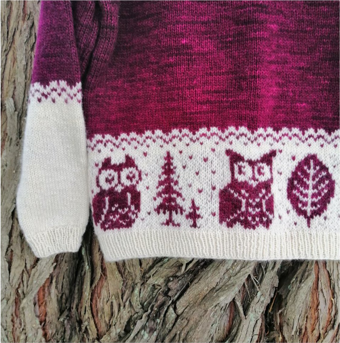 KnitFitApp's tweet image. Knit bottom-up, the remainder of the Owls in the Trees sweater after the colorwork section is a quick knit. This is a great one to cast on now and finish with time to wear it in winter!
.
#colorwork #strandedcolorwork