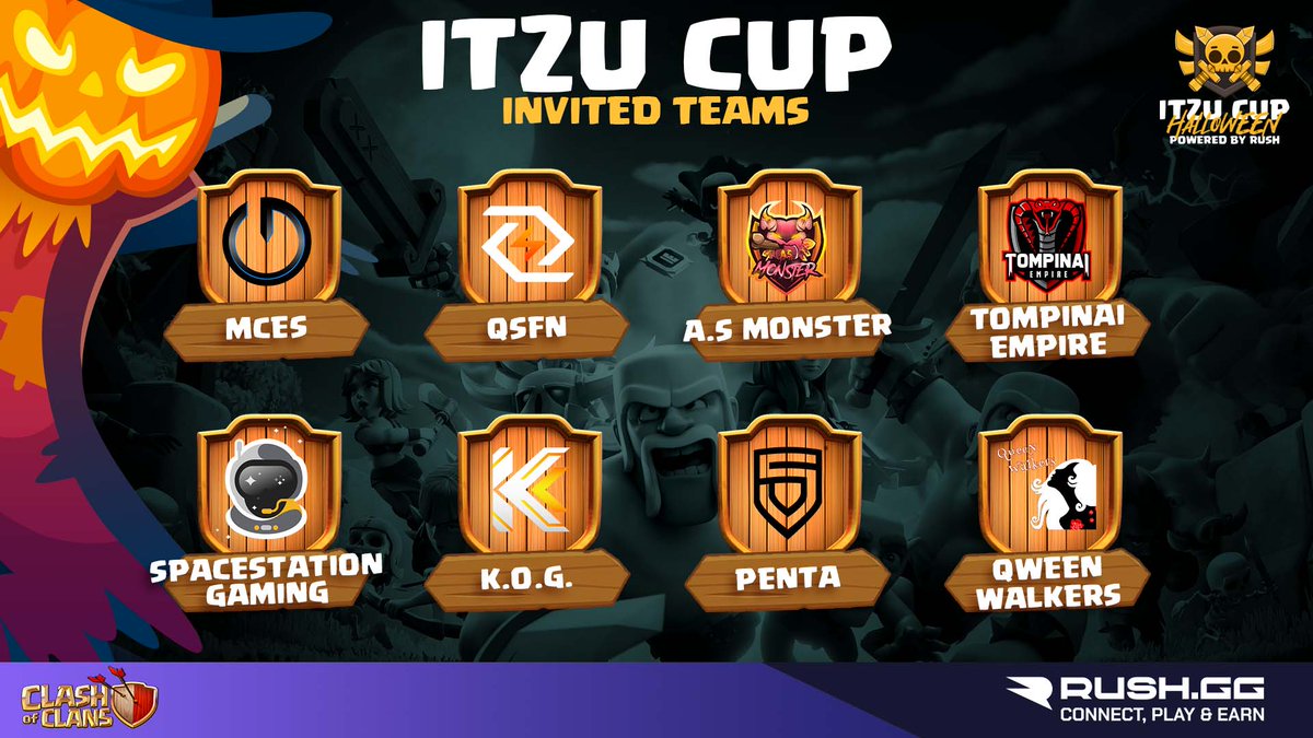 RUSH.GG (@rushggofficial) on Twitter photo We got some high-class teams as guests this weekend! 💎👀
No qualifier is necessary for these guys, they are invited! 🦊
Welcome to the <a href="/iTzuDL/">iTzu</a> Cup Halloween Edition! 🎃
Say hi to <a href="/TompinaiEmpire/">TOMPINAI EMPIRE</a> <a href="/MCES_officiel/">MCES Officiel</a> @QSFN_COC @SpaceStationCOC and more!
👉 rush.gg/tournaments/it… We got some high-class teams as guests this weekend! 💎👀
No qualifier is necessary for these guys, they are invited! 🦊
Welcome to the <a href="/iTzuDL/">iTzu</a> Cup Halloween Edition! 🎃
Say hi to <a href="/TompinaiEmpire/">TOMPINAI EMPIRE</a> <a href="/MCES_officiel/">MCES Officiel</a> @QSFN_COC @SpaceStationCOC and more!
👉 rush.gg/tournaments/it…