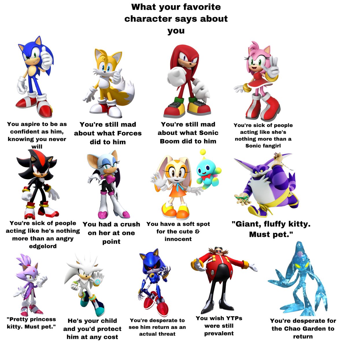 Which shipping characters are your favorite in the Sonic The