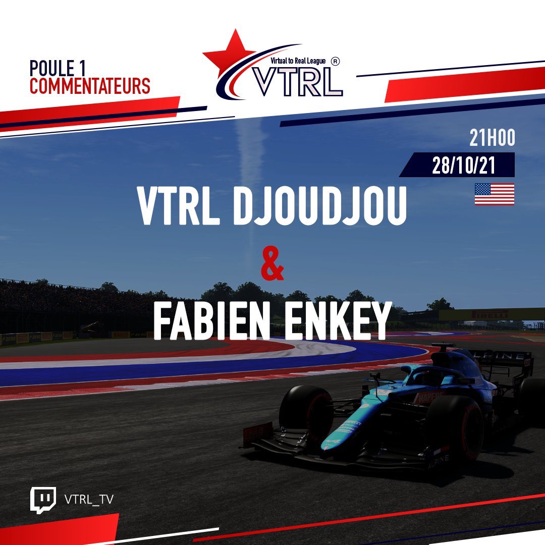 FabienEnkey's tweet photo. Ce soir je vous donne rendez-vous à 21h avec @JEscach Pour commenter la première manche attendu de la @VTRL_off ! On rappel les meilleurs auront leurs ticket pour la course de Kart en Juin !
https://t.co/4UlMRDGY6m
@Jeremlabase @GuiggsDaCosta @xBigood @KailonYTB @kaarmar
#VTRL ! https://t.co/gavA4QweSA