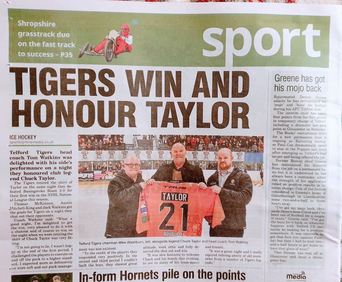Back page of this weeks <a href="/TelfordJournal/">Telford Journal</a> another great piece on the <a href="/BritIceHockey/">British Ice Hockey 🏒</a> <a href="/Telford_Tigers/">Autocraft Telford Tigers</a>