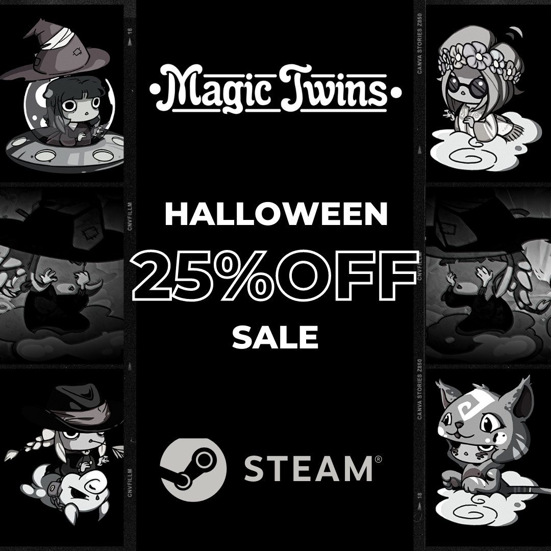 FlyingBeastLabs's tweet image. 🎃Steam Halloween sale is here!🎃

🦇#MagicTwins 🦇 25% off   🦇

💫Don't miss this amazing opportunity!💫

Check it here:
store.steampowered.com/app/1270080/Ma…

#gamedev #steamdeals #steamsale #halloween2021
