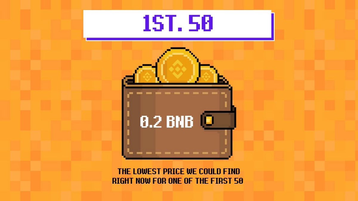 8Bitbunnies's tweet photo. The first 50 have broken price resistance and are getting more scarce by the minute! There are still some available and floor price is above 0.2 BNB right now 👏 #8BB #BSC #BSC8BitBunnies #thefirst50 https://t.co/yHhSXaToxo
