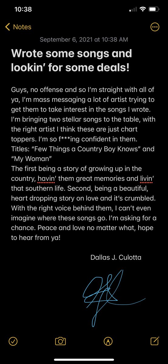 CulottaDallas's tweet photo. @ParkerMcCollum plus “Lost in Love” and “At The Gates” NOT A SINGER, just a songwriter tryin’ to see if I got some talent! https://t.co/lkvzAt8hg2