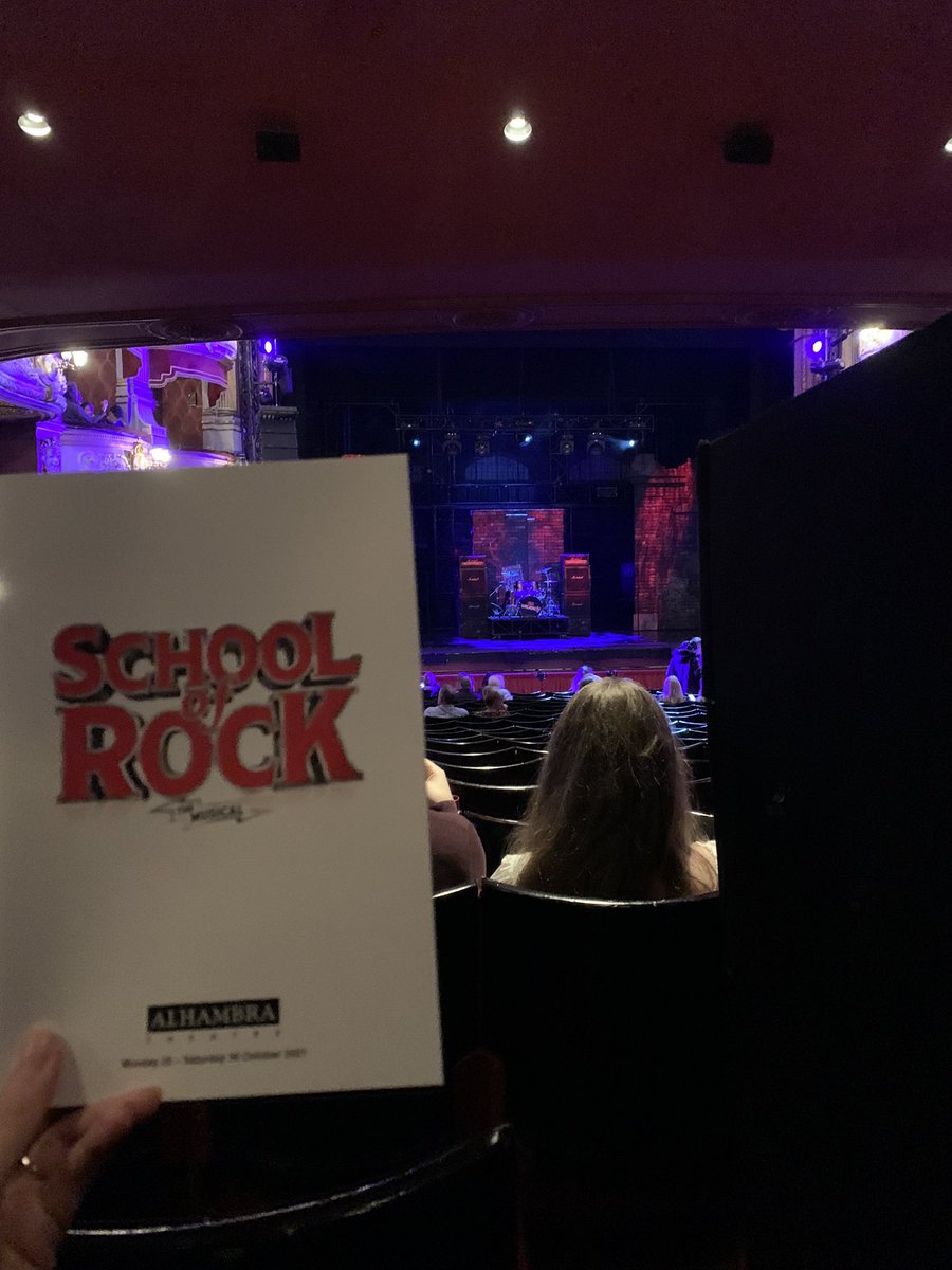 mrs_b_year3's tweet photo. Show 3/3 of half term and weโre back in Bradford for School of Rock. Been looking forward to this for months :) #StageEd #musicals #SchoolOfRockTour https://t.co/jEHQSJHtsK