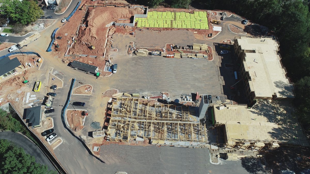 CEI79143422's tweet photo. Framing is well underway on the clubhouse and first of two 4-story buildings at Glenwood Avenue development. When completed, CEI will deliver 248 units of luxury living in Raleigh, North Carolina.
.
.
.
#teamCEI #multifamilyconstruction #Carolinabuilders https://t.co/vT92G4OrPl
