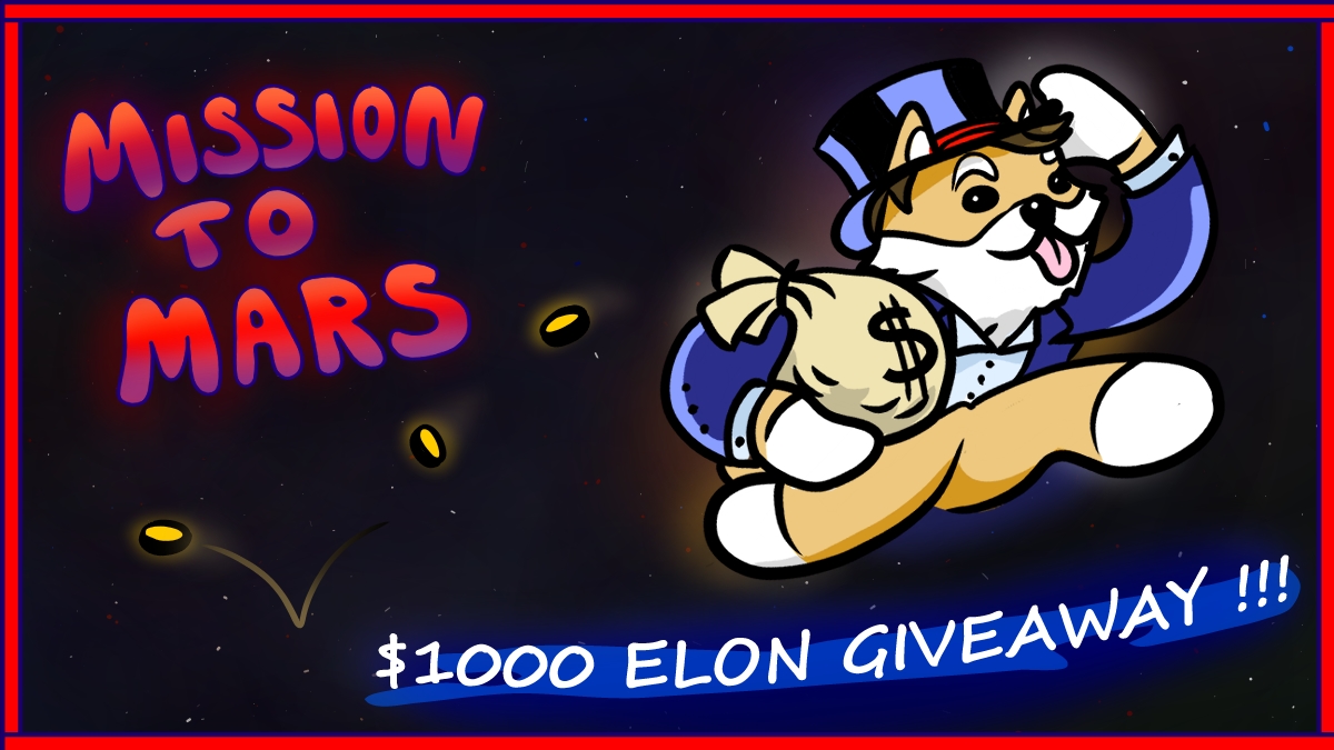 Celebrating our journey to intergalactic prosperity, we are giving away $1000 $ELON to 1 lucky martian 🚀

To enter our mission to mars giveaway:

🛰️ Follow <a href="/DogelonMars/">Dogelon Mars</a> to reach the stars.

🛰️ Retweet &amp; tag 3 friends to join your mission.

🛰️ Comment your favorite dog coin... 👀