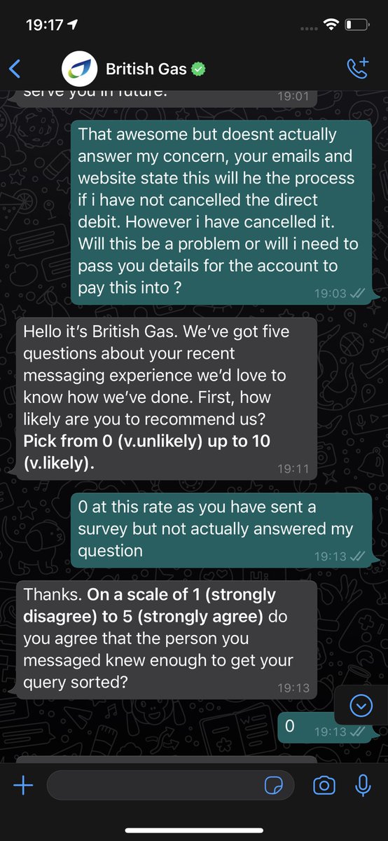 Theodonal's tweet photo. @BritishGasHelp this is absolutely the best customer service. Ever. Thank you. https://t.co/gNeUYRd0e4