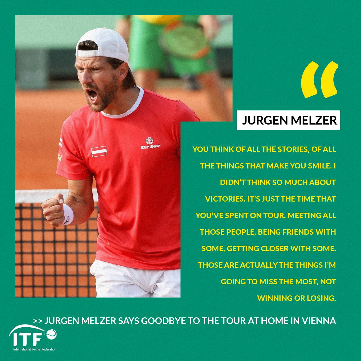 ITF (@itftennis) on Twitter photo World No.8 in singles ✅
World No.6 in doubles ✅
725 wins and 22 titles across both 🔥
Thanks <a href="/jojomelzer/">Jurgen Melzer</a>, for your dedication to craft and brilliant career 🙏 World No.8 in singles ✅
World No.6 in doubles ✅
725 wins and 22 titles across both 🔥
Thanks <a href="/jojomelzer/">Jurgen Melzer</a>, for your dedication to craft and brilliant career 🙏