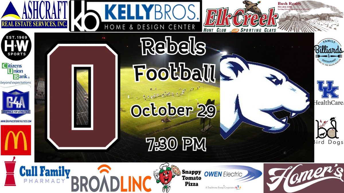 <a href="/Rebels_OCFB/">Rebels Football</a> vs <a href="/brackencounty/">Polar Bears</a> 

#WEareOC
#REPtheO

youtube.com/watch?v=u5uszE…