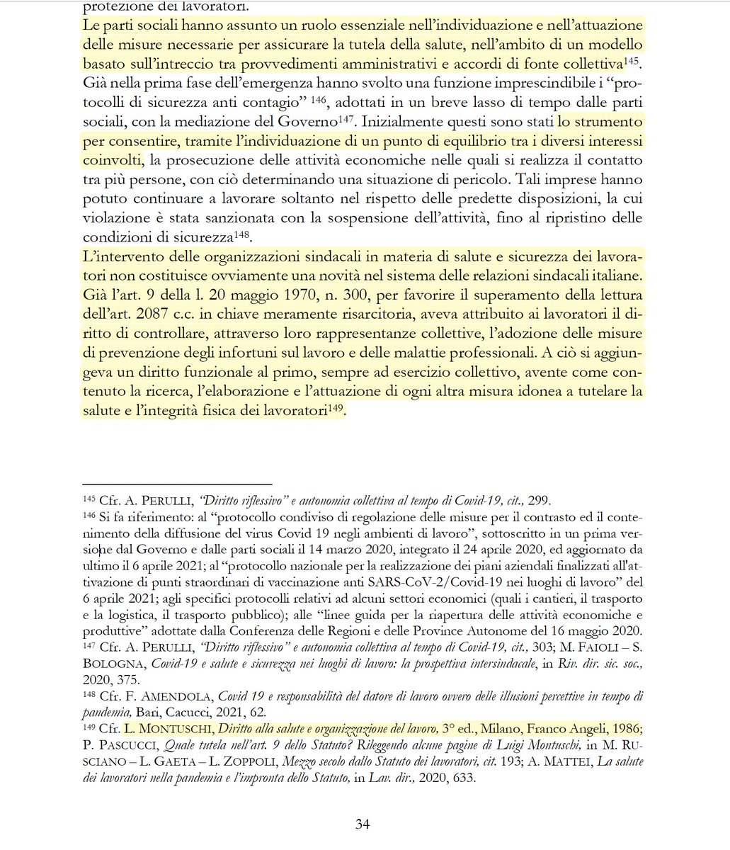 MicheTiraboschi's tweet photo. L'importanza del sindacato non solo per controllare l'adempimento di norme ma anche per ricercare elaborare attuare ogni altra misura idonea a tutelare la salute e sicurezza dei lavoratori
Bella la citazione di Luigi Montuschi nell'intervento del prof. Marinelli #AIDLaSS #Taranto https://t.co/GQ72sqinbl
